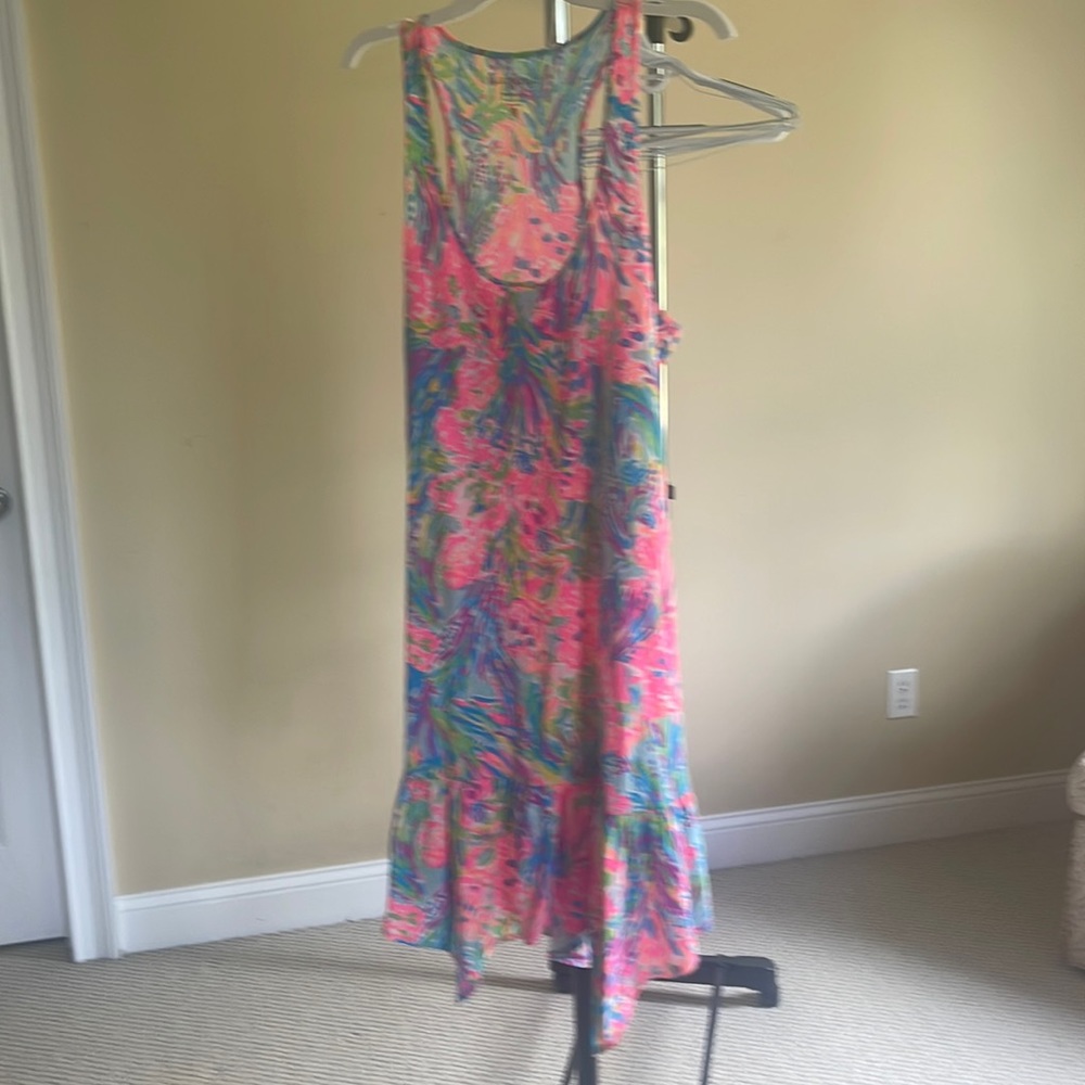 Lilly Pulitzer racer back flounce dress with ruffle